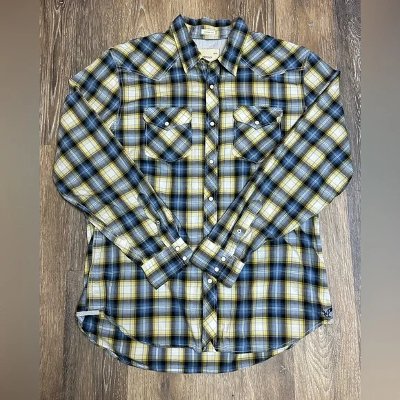 American Eagle Outfitters | Shirts | American Eagle Outfitter Mens Yellow  Plaid Button Front Vintage Fit Pearlsnap Xl | Poshmark